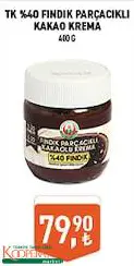 TARIM KREDİ BİRLİK %40 FINDIK PARÇACIKLI KAKAO KREMA 400 G TARIM KREDİ BİRLİK %40 FINDIK PARÇACIKLI KAKAO KREMA 400 G